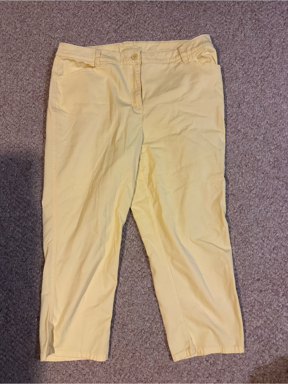 Women’s  CHICO Yellow Crop Pants ~ Chicos size 2 (12/14)